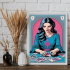Quadro Decorativo Taróloga - Cartomante 33x24cm - Com Vidro M