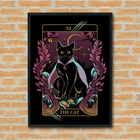 Quadro Decorativo Tarot O Gato  - 70x50cm Moldura Preta