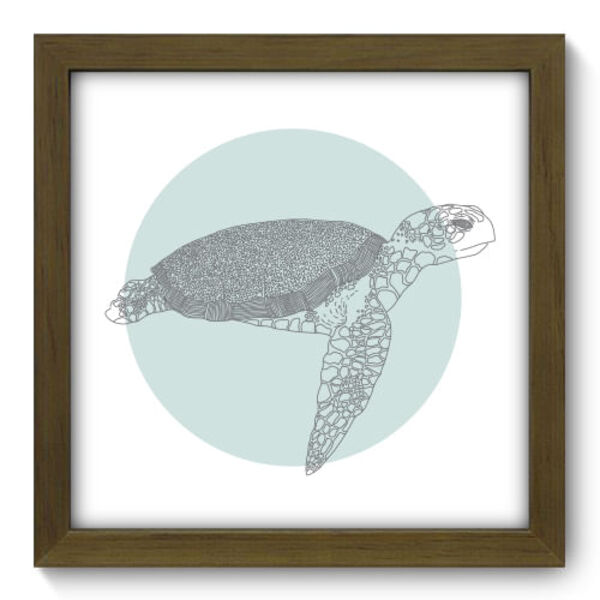 Quadro Decorativo - Tartaruga - 22cm X 22cm - 035qdsm