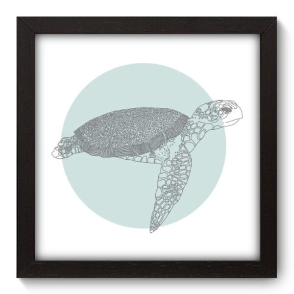 Quadro Decorativo - Tartaruga - 22cm X 22cm - 035qdsp