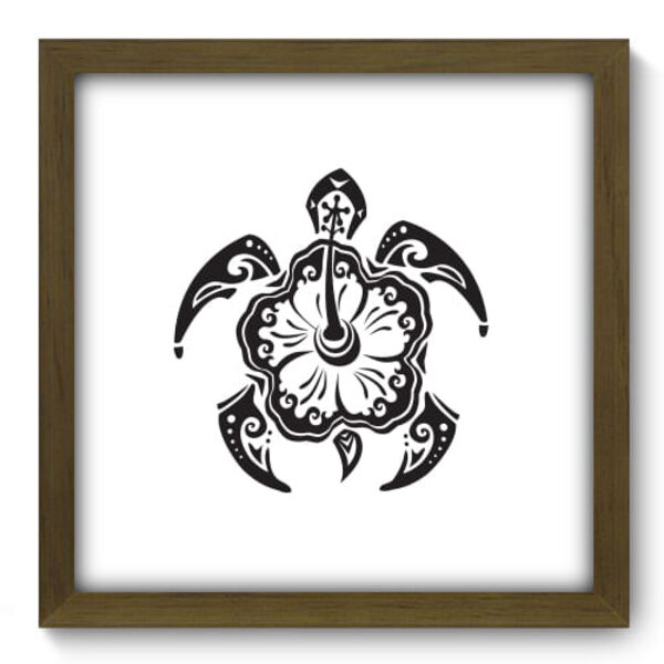 Quadro Decorativo - Tartaruga - 33cm X 33cm - 174qdsm