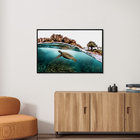 Quadro Decorativo Tartaruga 40x60cm Preto