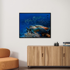 Quadro Decorativo Tartaruga Marinha 40x50cm Preto