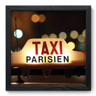Quadro Decorativo - Taxi Paris - 33cm X 33cm - 126qdmp
