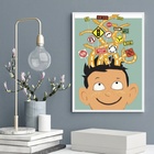 Quadro Decorativo Tdah 33x24cm Moldura Branca