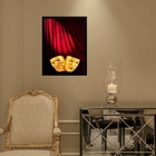 Quadro Decorativo Teatro- Máscaras 45x34cm Moldura:madeira Pr
