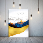 Quadro Decorativo Tela Canvas Abstrato Alpes - 200x100 Cm