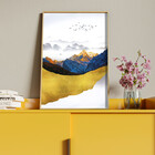 Quadro Decorativo Tela Canvas Abstrato Alpes Com Moldura E Vi