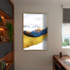 Quadro Decorativo Tela Canvas Abstrato Alpes Com Moldura E Vi
