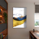 Quadro Decorativo Tela Canvas Abstrato Alpes Com Moldura E Vi