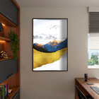Quadro Decorativo Tela Canvas Abstrato Alpes Com Moldura E Vi