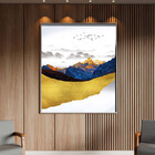 Quadro Decorativo Tela Canvas Abstrato Alpes Com Moldura Prat