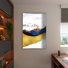 Quadro Decorativo Tela Canvas Abstrato Alpes Com Moldura Prat