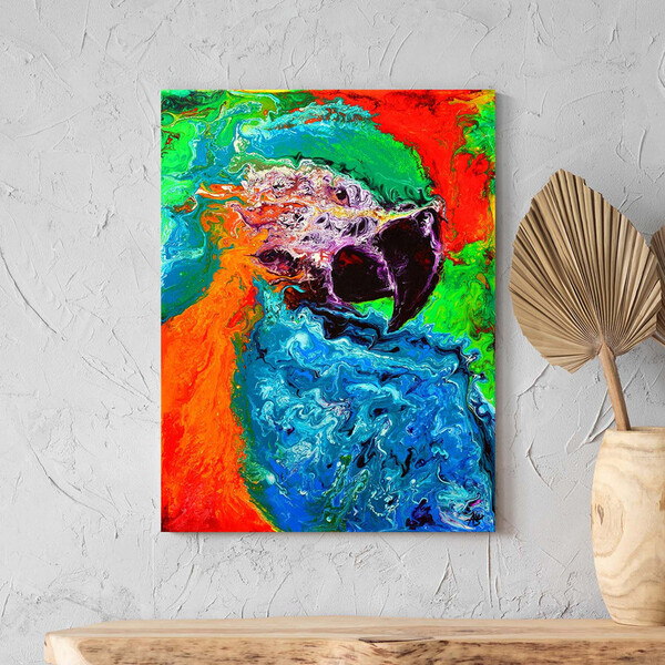 Quadro Decorativo Tela Canvas Abstrato Arara Abstrato - 150x1