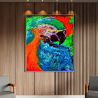 Quadro Decorativo Tela Canvas Abstrato Arara Abstrato Com Mol