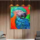 Quadro Decorativo Tela Canvas Abstrato Arara Abstrato Com Mol