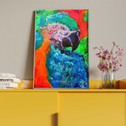 Quadro Decorativo Tela Canvas Abstrato Arara Abstrato Com Mol