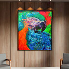 Quadro Decorativo Tela Canvas Abstrato Arara Abstrato Com Mol