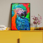 Quadro Decorativo Tela Canvas Abstrato Arara Abstrato Com Mol