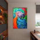 Quadro Decorativo Tela Canvas Abstrato Arara Abstrato Com Mol