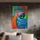 Quadro Decorativo Tela Canvas Abstrato Arara Abstrato Com Mol