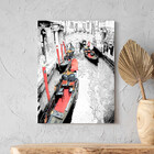 Quadro Decorativo Tela Canvas Abstrato Black And White Venice