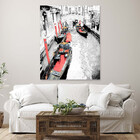 Quadro Decorativo Tela Canvas Abstrato Black And White Venice