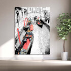 Quadro Decorativo Tela Canvas Abstrato Black And White Venice