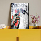 Quadro Decorativo Tela Canvas Abstrato Black And White Venice