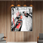 Quadro Decorativo Tela Canvas Abstrato Black And White Venice