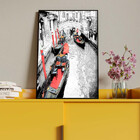 Quadro Decorativo Tela Canvas Abstrato Black And White Venice