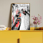 Quadro Decorativo Tela Canvas Abstrato Black And White Venice
