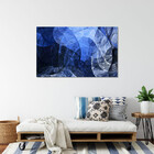 Quadro Decorativo Tela Canvas Abstrato Blue Motion - 100x70 Cm