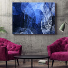 Quadro Decorativo Tela Canvas Abstrato Blue Motion - 100x70 Cm
