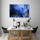 Quadro Decorativo Tela Canvas Abstrato Blue Motion - 100x70 Cm