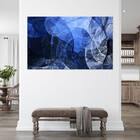 Quadro Decorativo Tela Canvas Abstrato Blue Motion - 200x100