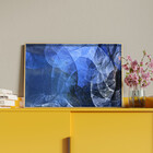 Quadro Decorativo Tela Canvas Abstrato Blue Motion Com Moldur