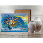Quadro Decorativo Tela Canvas Abstrato Blue Vaso - 150x80cm