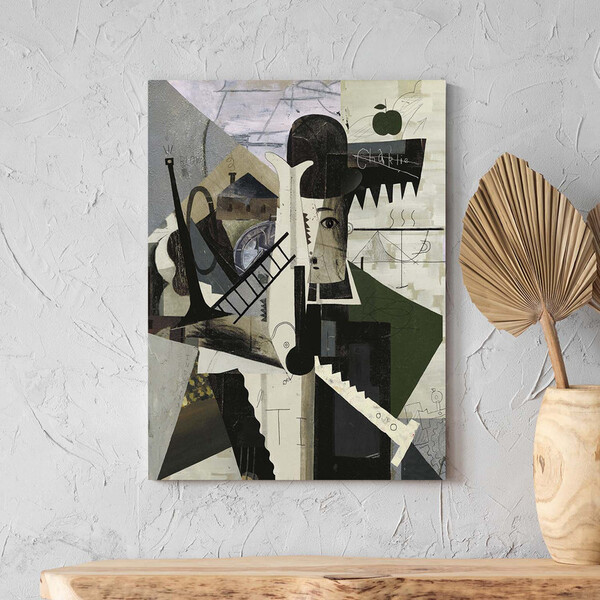 Quadro Decorativo Tela Canvas Abstrato Chaplin Geométrico - 1