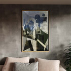 Quadro Decorativo Tela Canvas Abstrato Chaplin Geométrico Com