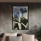 Quadro Decorativo Tela Canvas Abstrato Chaplin Geométrico Com