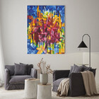 Quadro Decorativo Tela Canvas Abstrato Cidade Vertical - 180x