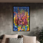Quadro Decorativo Tela Canvas Abstrato Cidade Vertical Com Mo