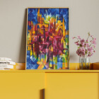 Quadro Decorativo Tela Canvas Abstrato Cidade Vertical Com Mo