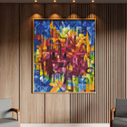 Quadro Decorativo Tela Canvas Abstrato Cidade Vertical Com Mo