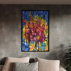 Quadro Decorativo Tela Canvas Abstrato Cidade Vertical Com Mo
