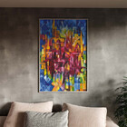 Quadro Decorativo Tela Canvas Abstrato Cidade Vertical Com Mo