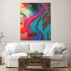Quadro Decorativo Tela Canvas Abstrato Color Pigments - 120x6