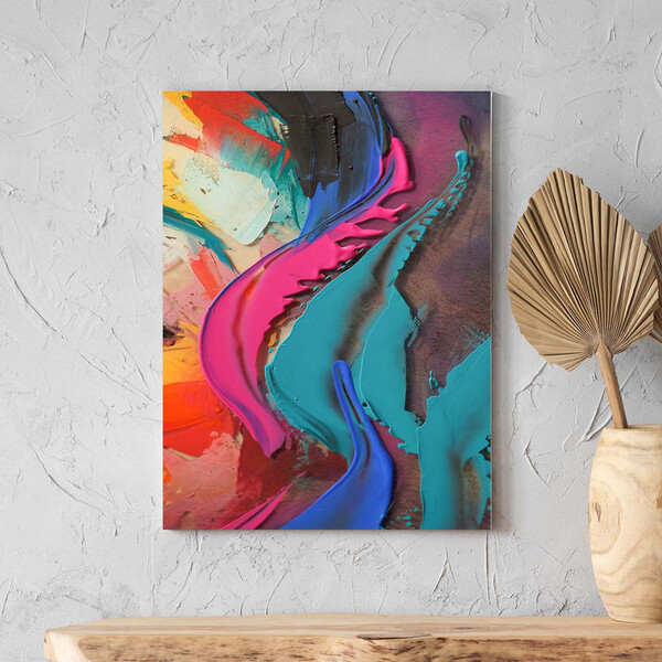 Quadro Decorativo Tela Canvas Abstrato Color Pigments - 200x1