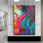 Quadro Decorativo Tela Canvas Abstrato Color Pigments - 200x1